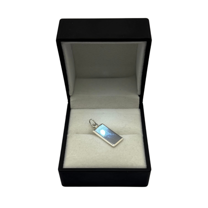 SILVER RECTANGLE DOG TAG PENDANT Oppulence