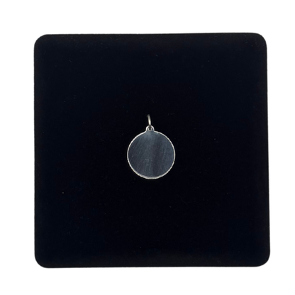 SILVER 18MM DISK PENDANT Oppulence