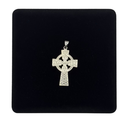 SILVER CELTIC CROSS LARGE HVY PENDANT Oppulence