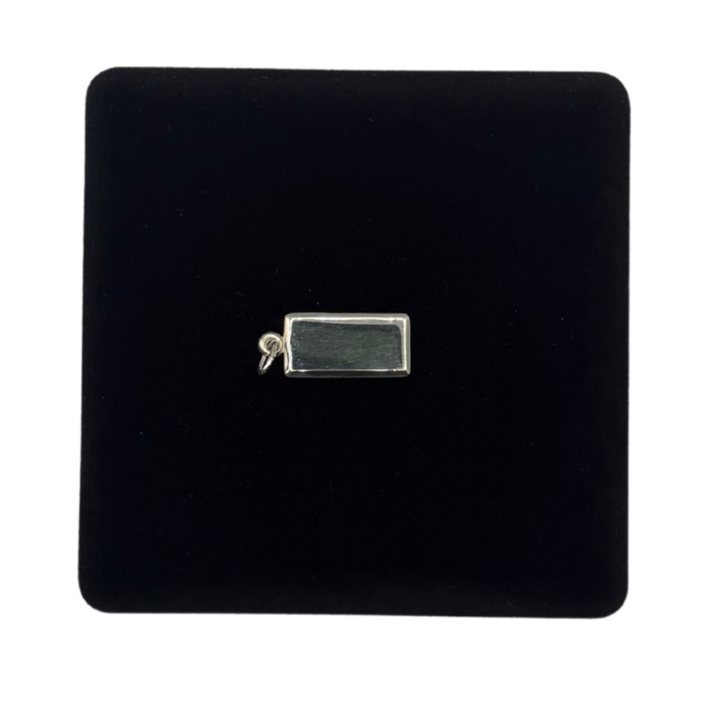 SILVER RECTANGLE DOG TAG PENDANT Oppulence