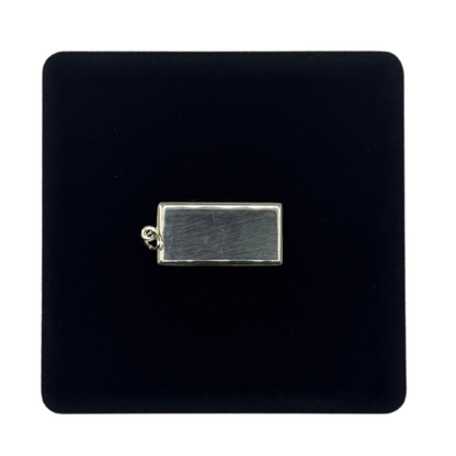 SILVER 15x30 PLAIN INGOT PENDANT Oppulence