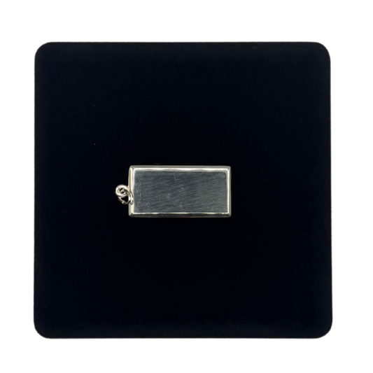 SILVER 15x30 PLAIN INGOT PENDANT Oppulence