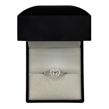 CZ HEART CRUSTED RING Oppulence