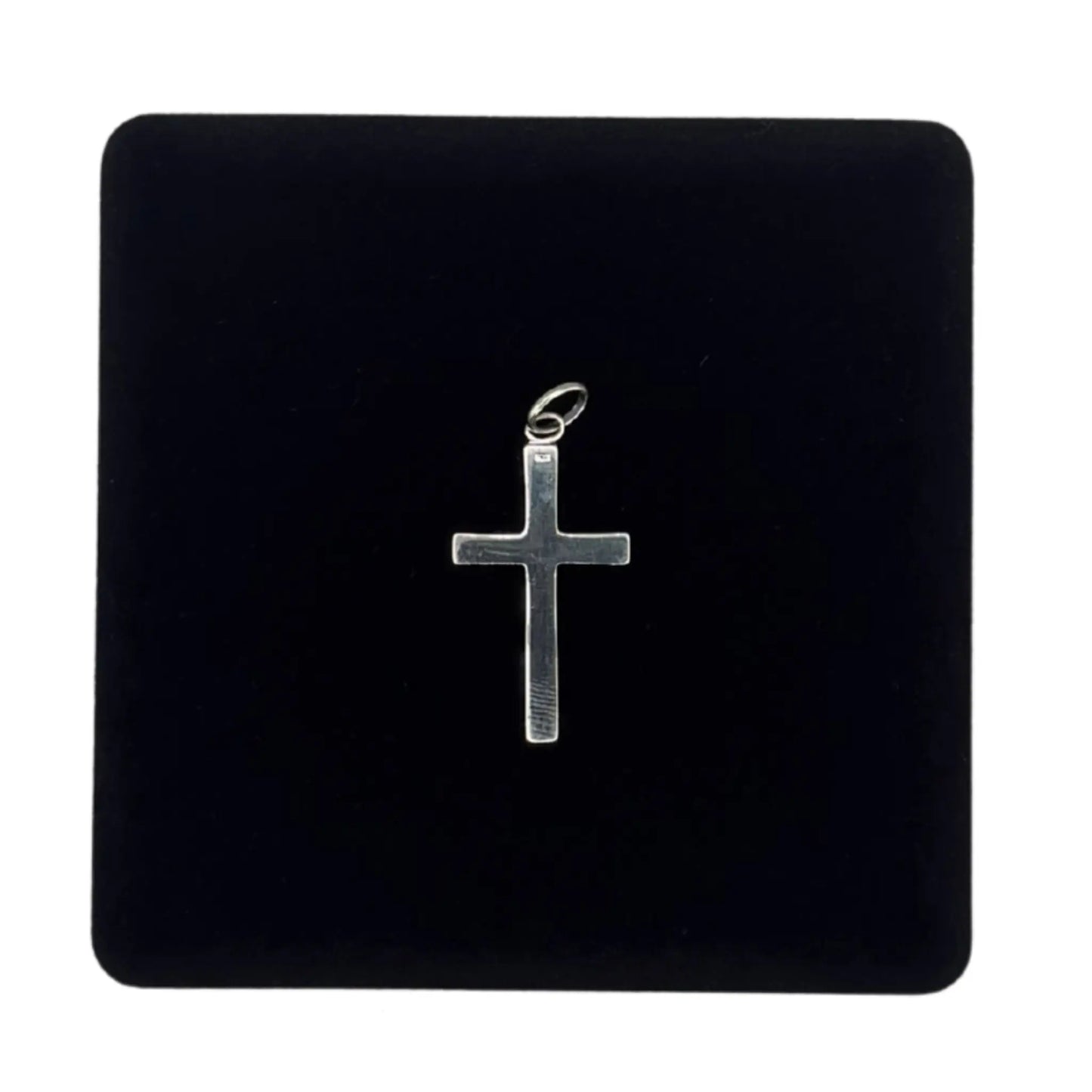 SILVER CROSS 35MM PENDANT Oppulence