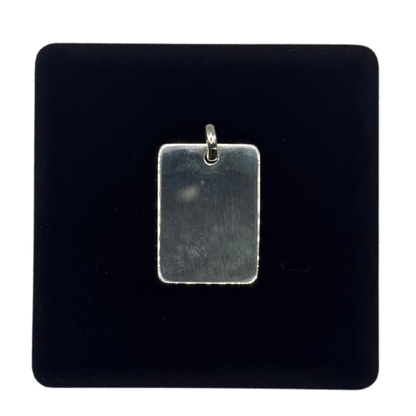 SILVER DOG TAG 35MM X 25MM PENDANT Oppulence
