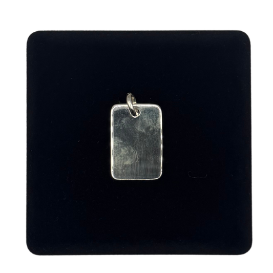 SILVER DOG TAG 30MM X 20MM PENDANT Oppulence