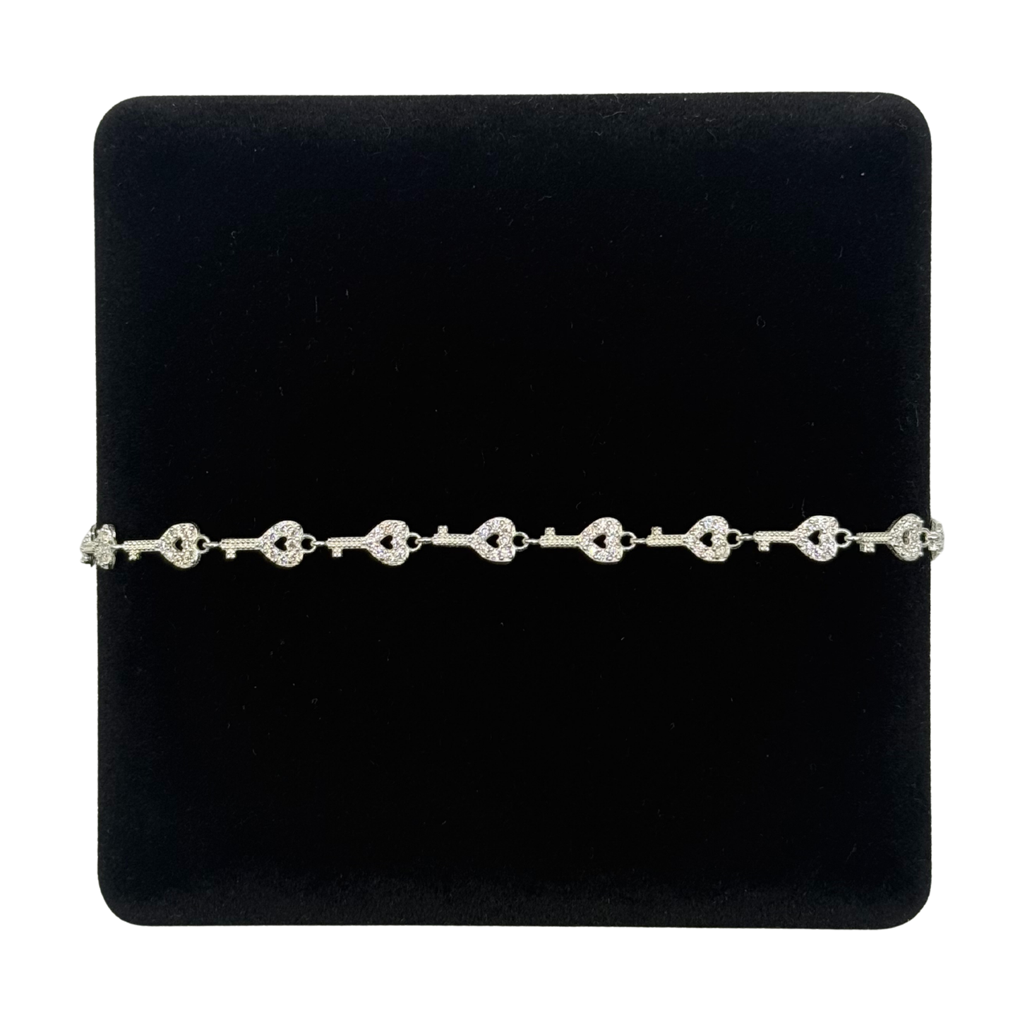 CZ KEY TO MY HEART BRACELET Oppulence