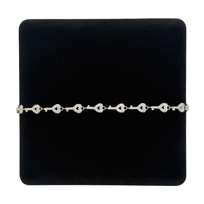 CZ KEY TO MY HEART BRACELET Oppulence
