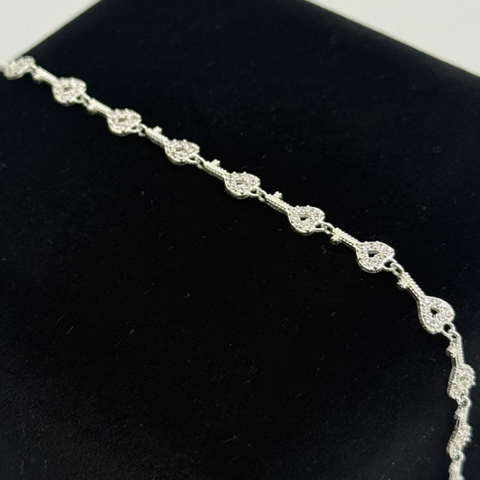 CZ KEY TO MY HEART BRACELET Oppulence