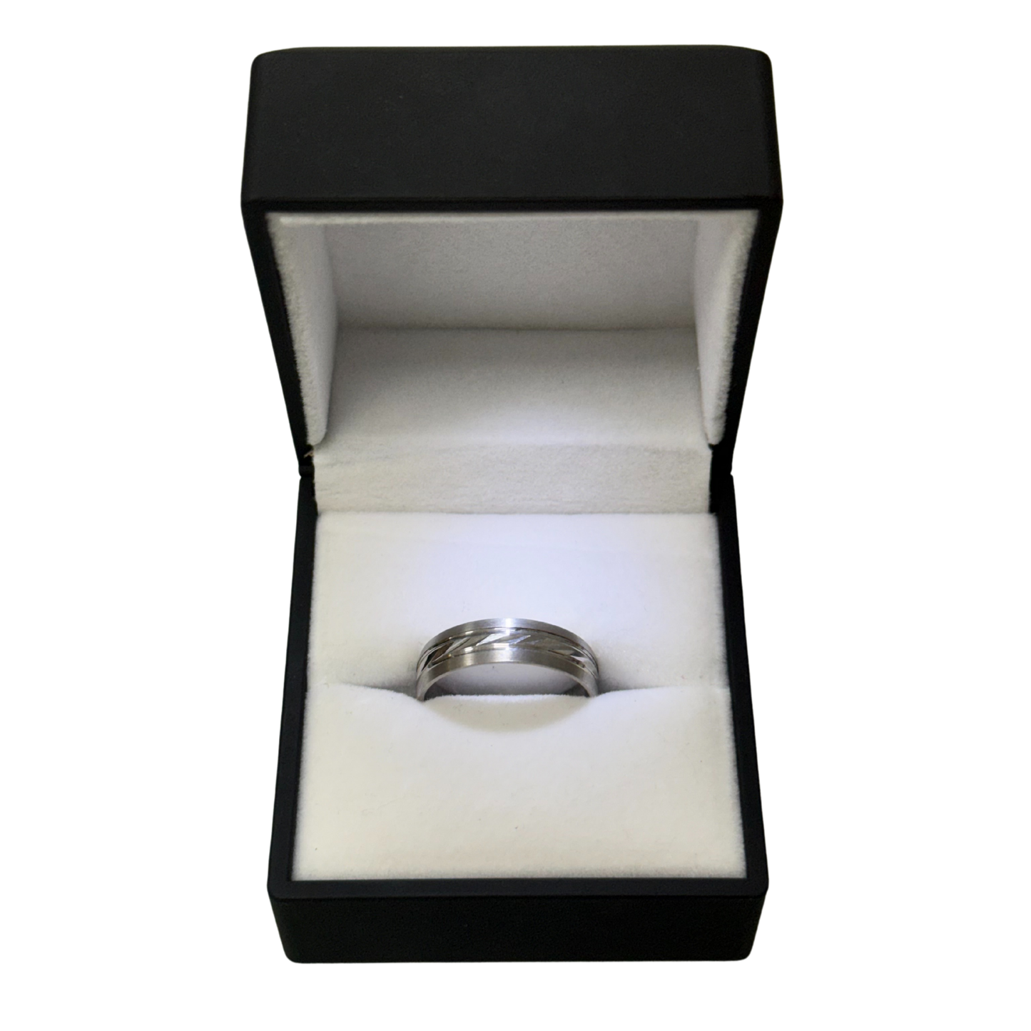 SILVER FLUTED BAND RING Oppulence