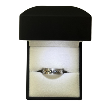 SILVER FLUTED BAND RING Oppulence