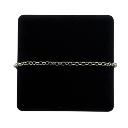 SILVER ROUND MEDIUM BELCHER BRACELET Oppulence