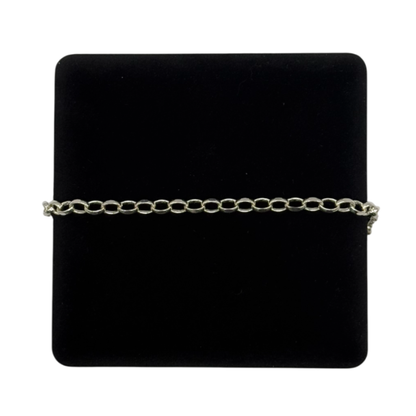 SILVER OVAL BELCHER 7.5" BRACELET Oppulence