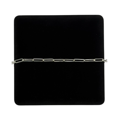 SILVER FETTER LONG LINK 7" BRACELET Oppulence