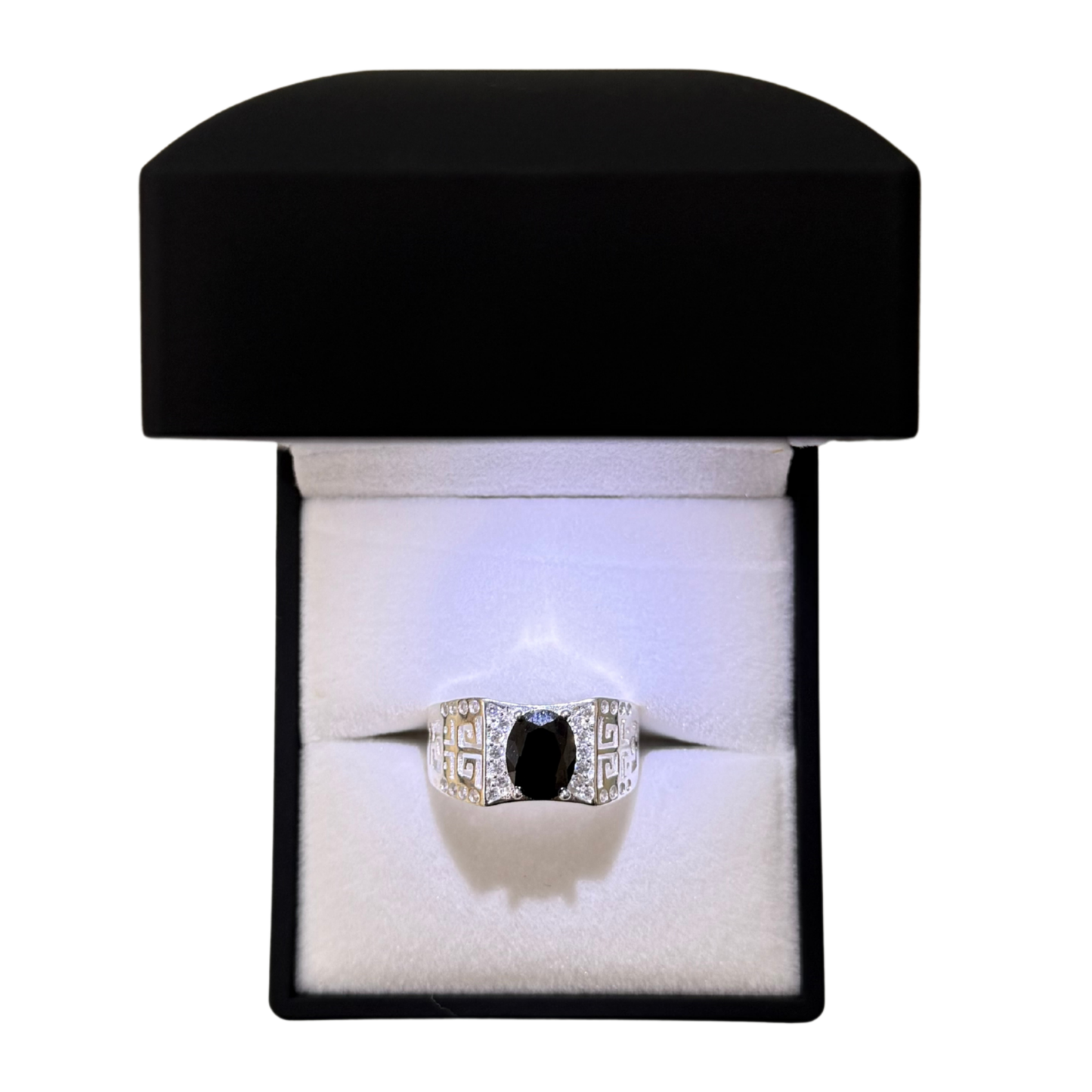 BLACK OPAL CUT CZ DIAMOND RING Oppulence