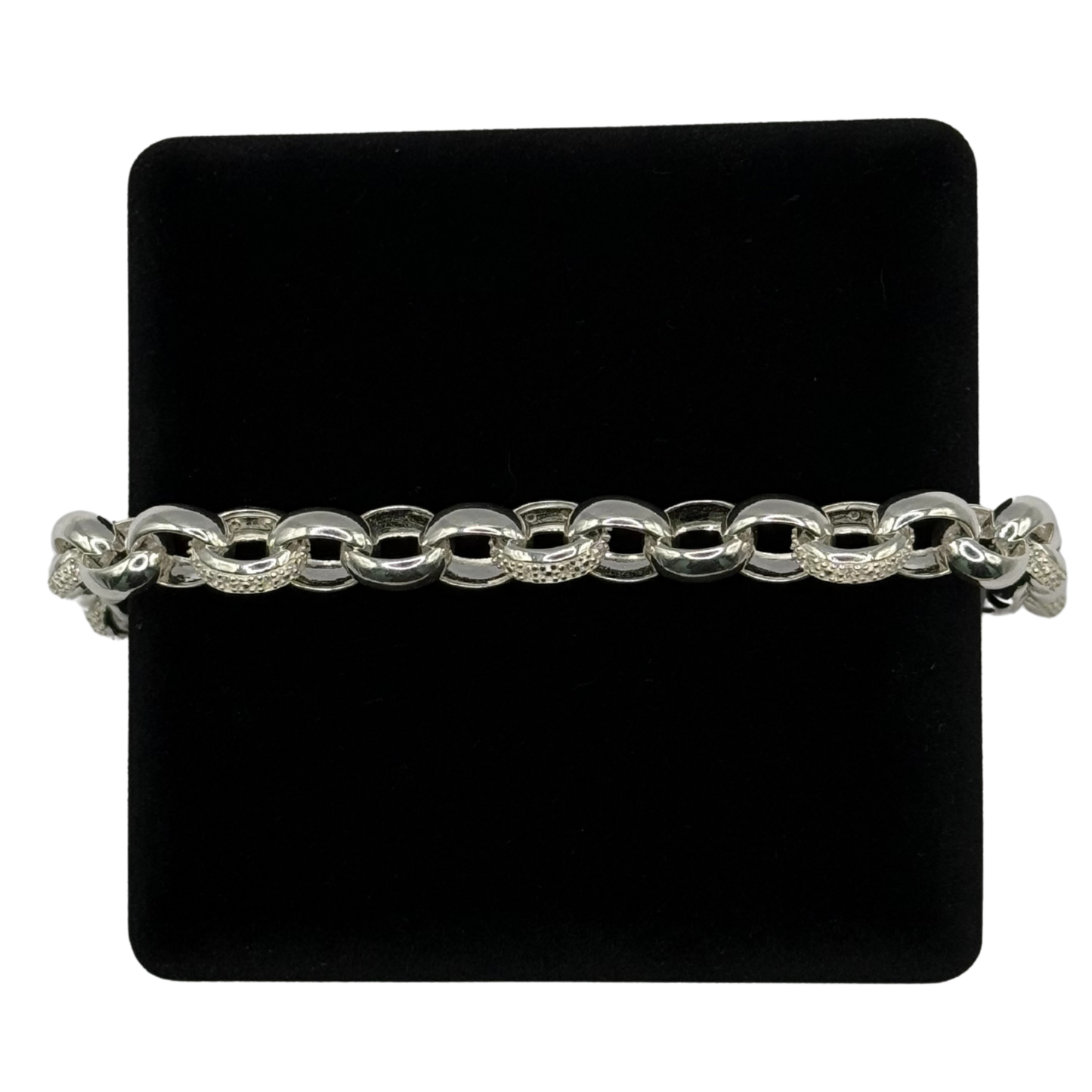 SILVER BEL ROUND CZ 08" DIAMOND BRACELET Oppulence