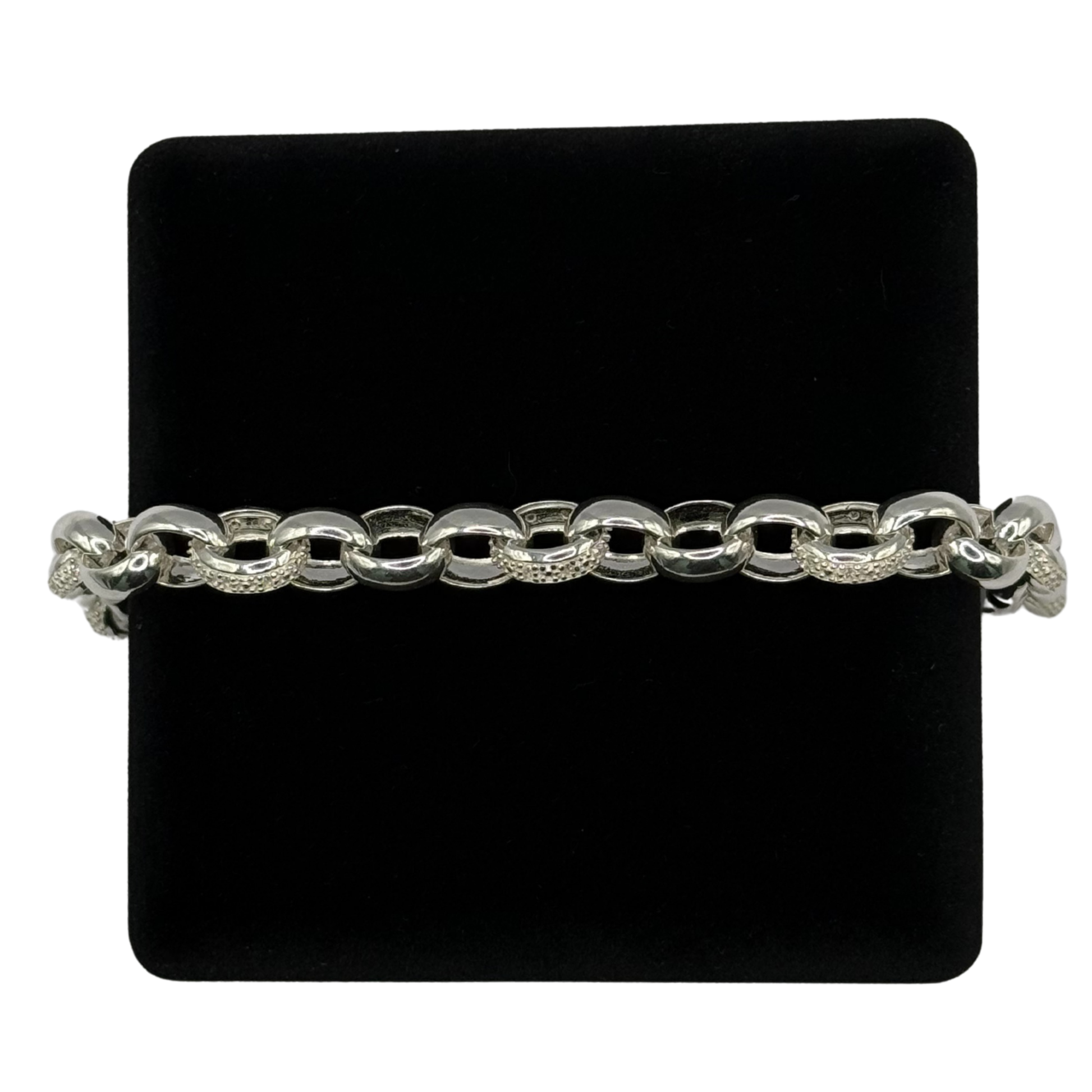 SILVER BEL ROUND CZ 08" DIAMOND BRACELET Oppulence