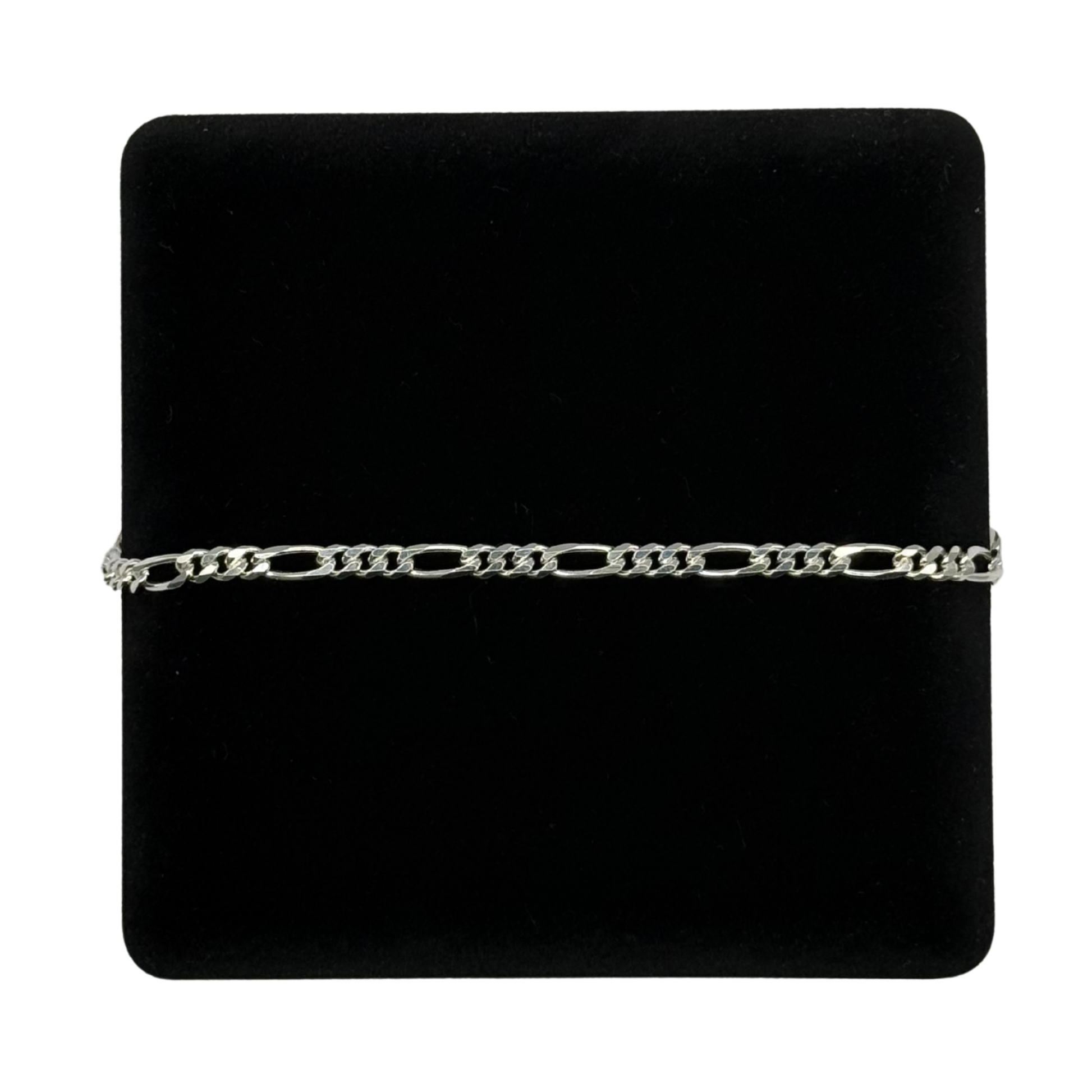 SILVER FIGARO 7.5" BRACELET Oppulence