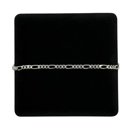 SILVER FIGARO 7.5" BRACELET Oppulence