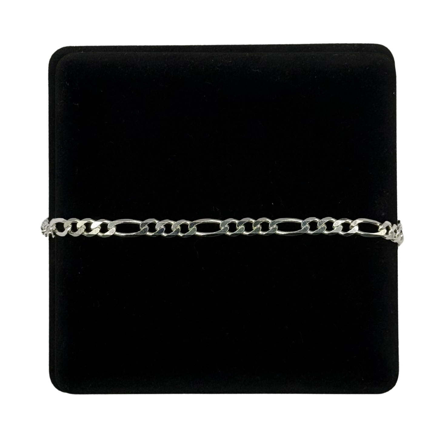 SILVER FIGARO 7" LARGE BRACELET Oppulence