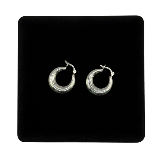 SILVER CREOLE HOOP EARRINGS Oppulence