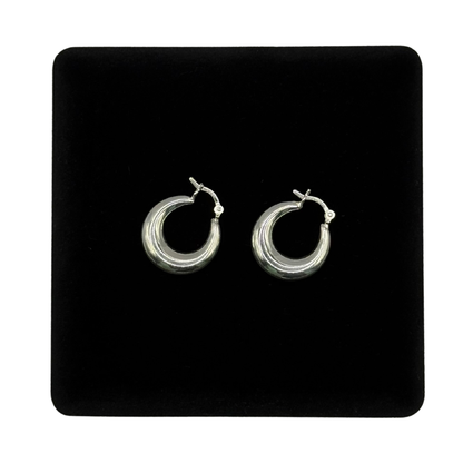 SILVER CREOLE HOOP EARRINGS Oppulence