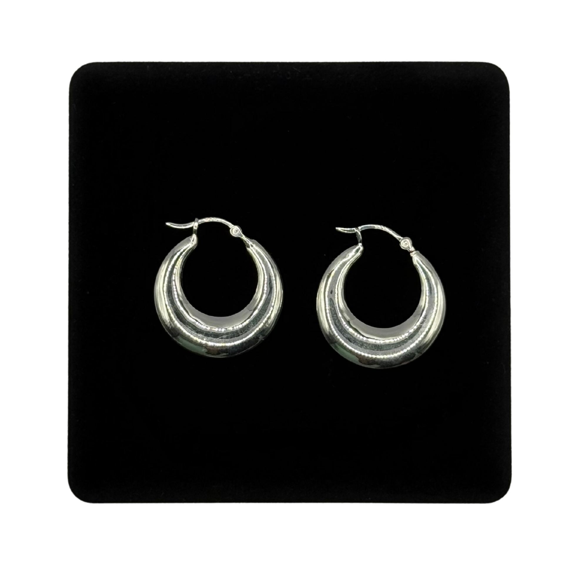 SILVER CREOLE HOOP EARRINGS Oppulence