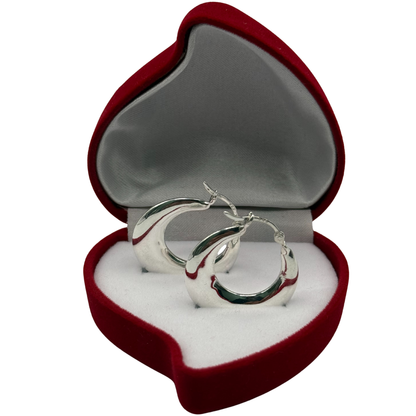 SILVER CREOLE HOOP EARRINGS Oppulence