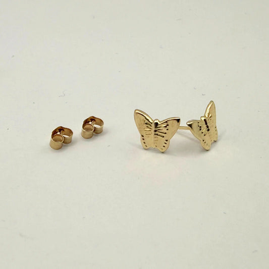 9CT BUTTERFLY EARRINGS 7MM Oppulence
