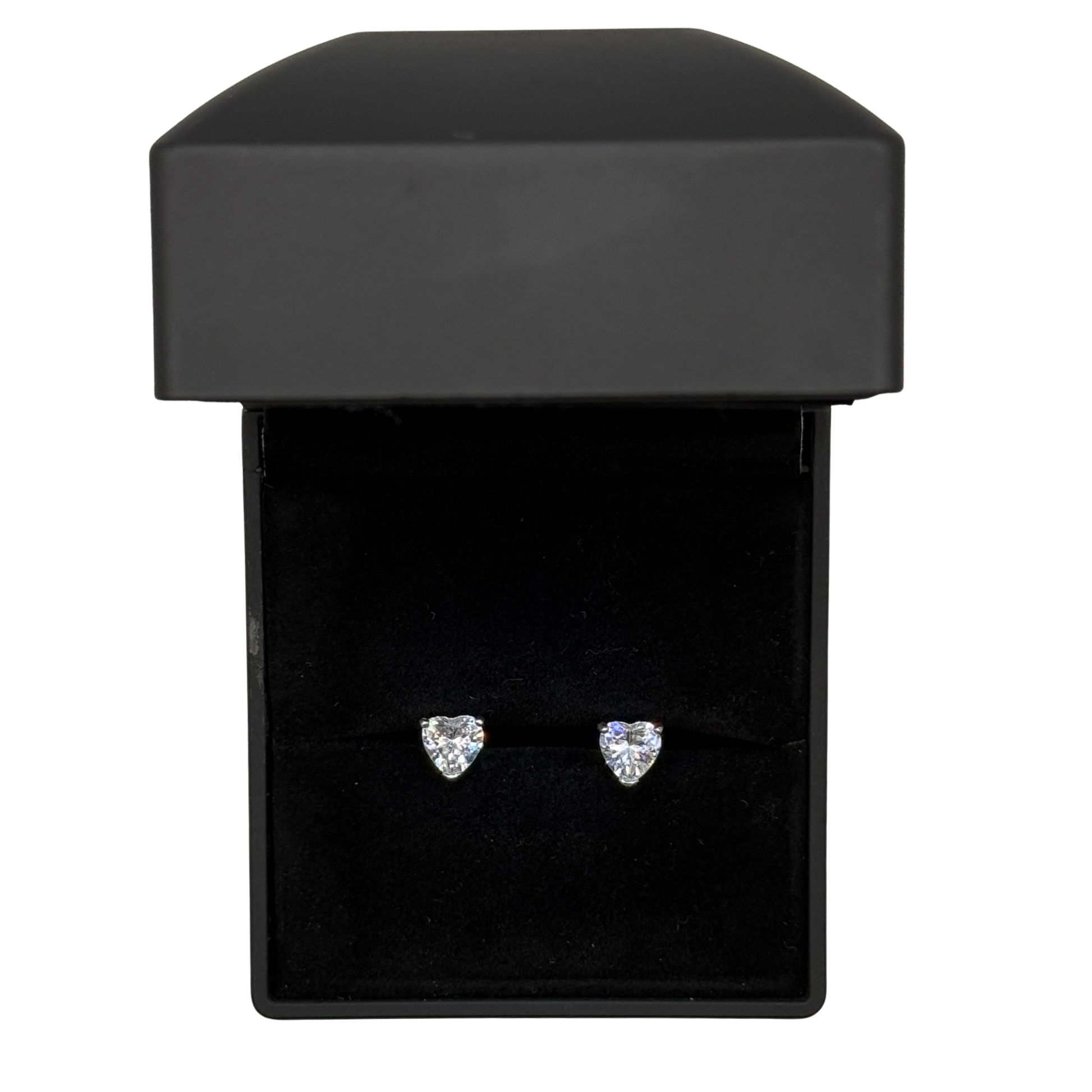 CZ DIAMOND HEART EARRING Oppulence