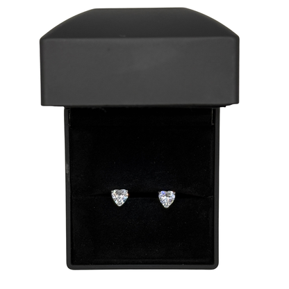 CZ DIAMOND HEART EARRING Oppulence
