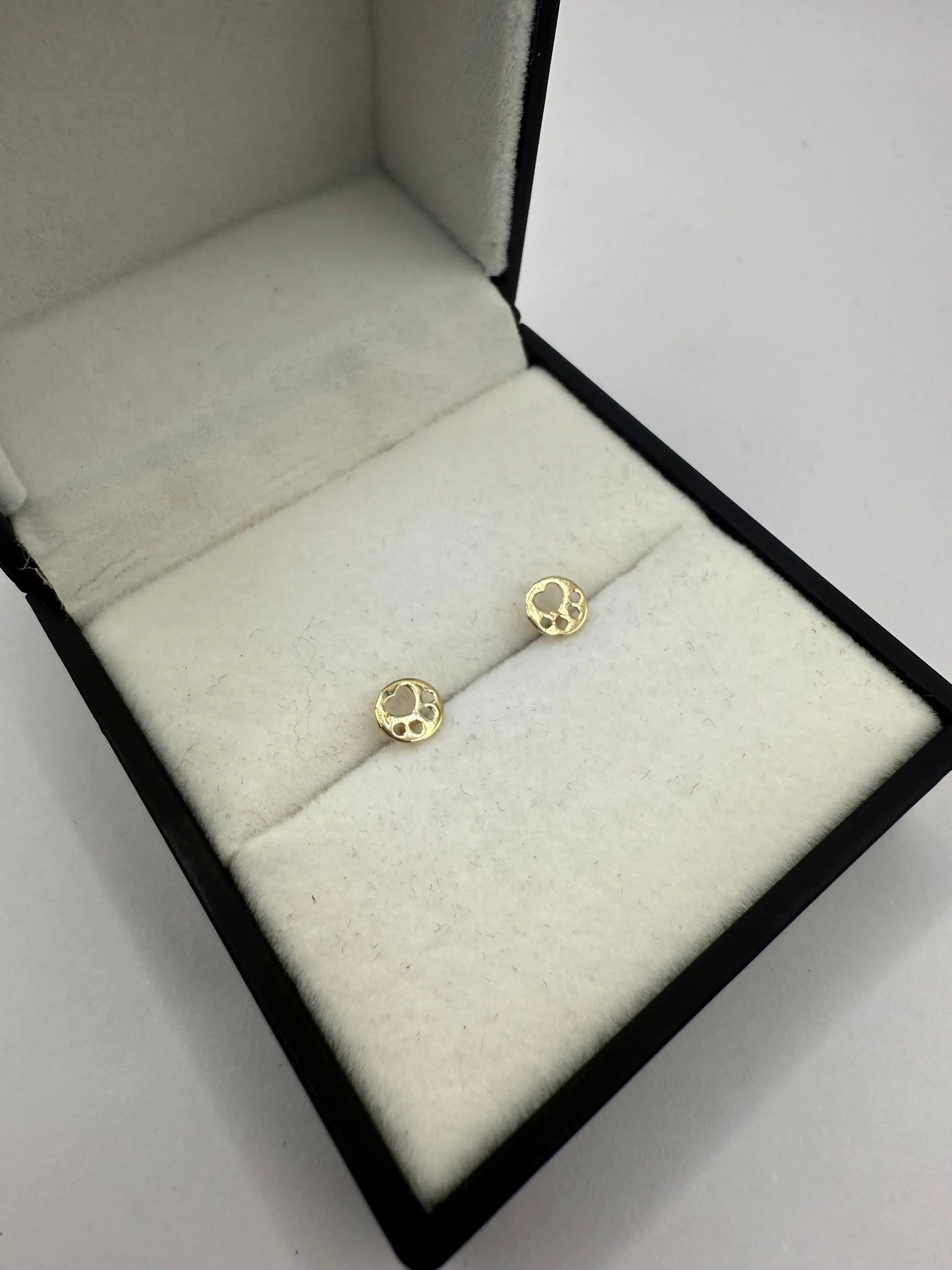 9CT PAW PRINT EARRINGS 6MM Oppulence