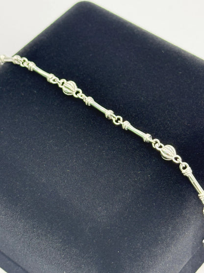 SILVER HANDMADE BALL BRACELET - Oppulence