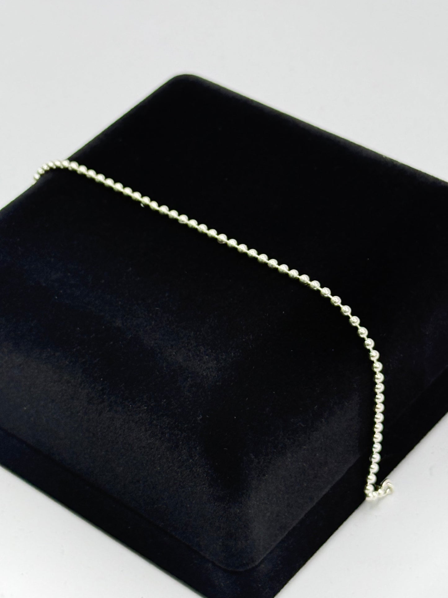 SILVER 2MM BEAD 7.5" BRACELET Oppulence