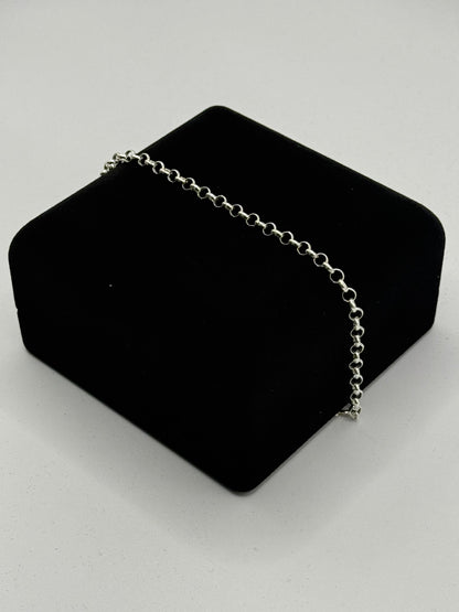 SILVER ROUND MEDIUM BELCHER BRACELET Oppulence
