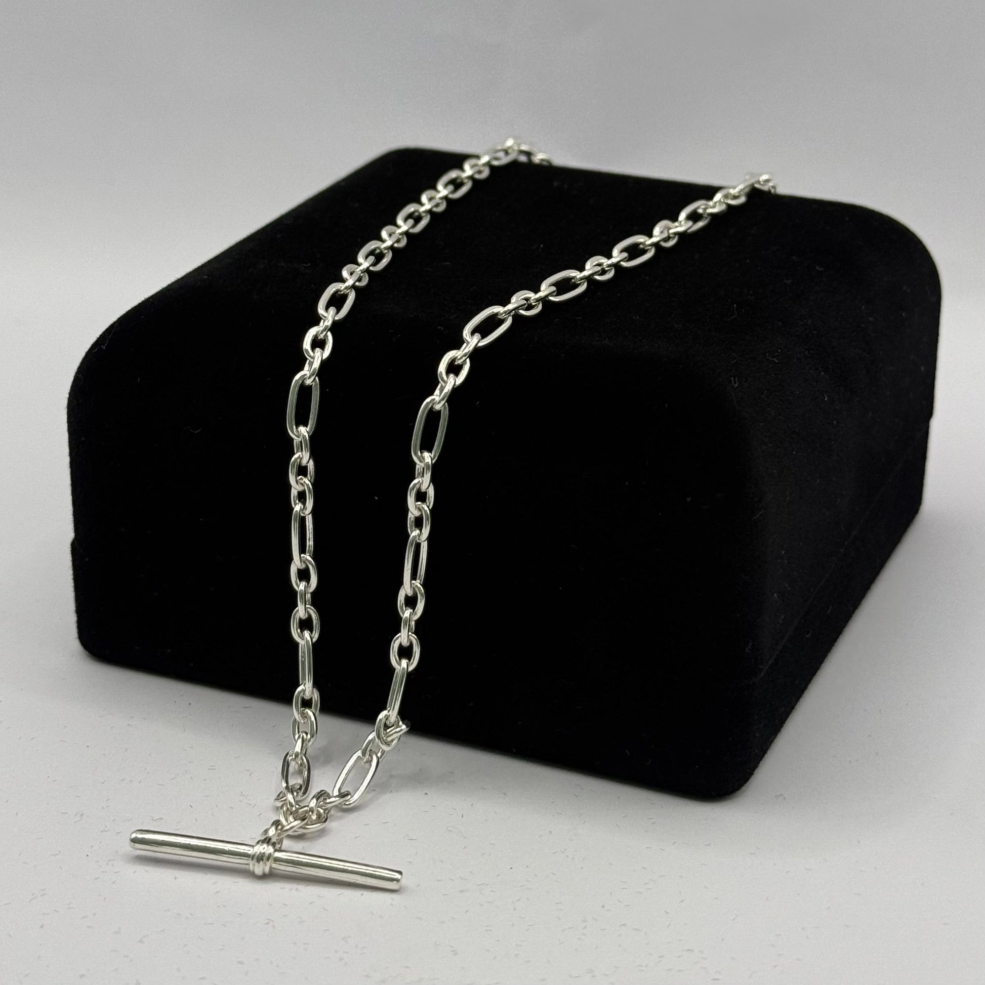 SILVER ALBERT FETTER 18" NECKLACE Oppulence