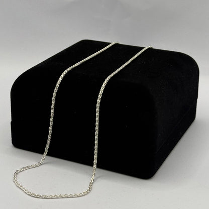 SILVER OVAL BELCHER NECKLACE 18" Oppulence