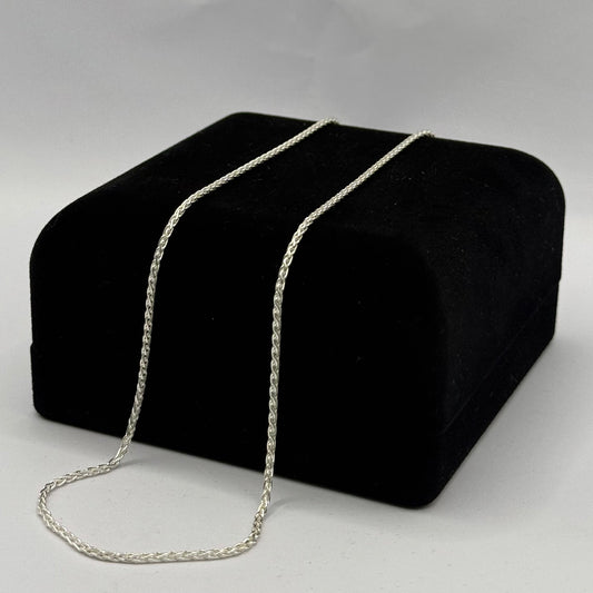 SILVER OVAL BELCHER NECKLACE 18" Oppulence