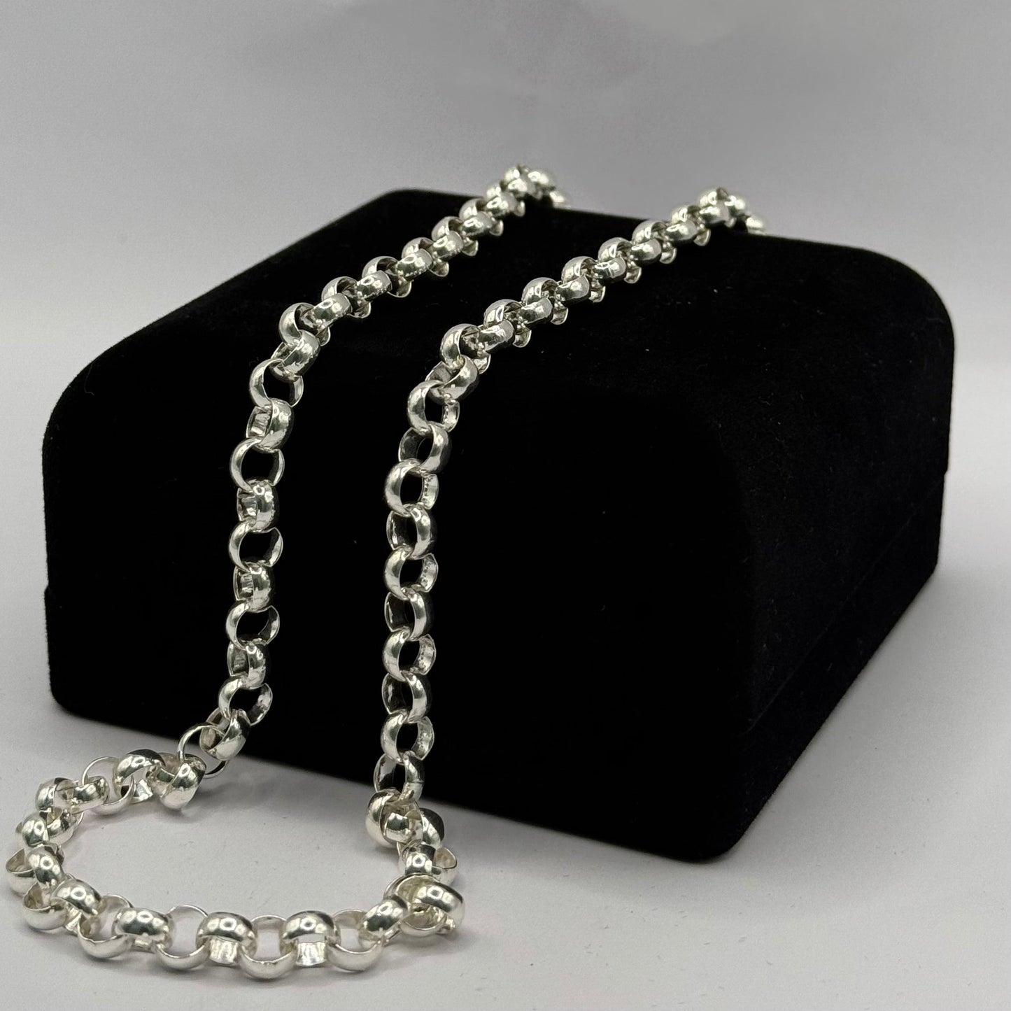 SILVER BELCHER NECKLACE 19" 6MM Oppulence