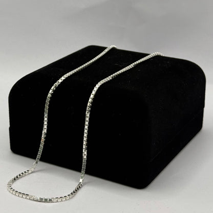 SILVER BOX 1.5MM 18" NECKLACE Oppulence