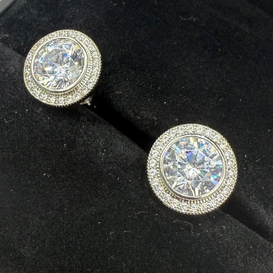 1.5 CT CZ DIAMOND CIRCLE EARRINGS Oppulence